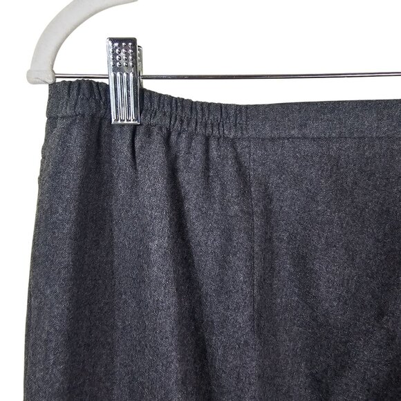 Talbots Classic Fit Wool Gray Dress Pants 16W Petite Neutral Quiet Luxury Office - Picture 9 of 11